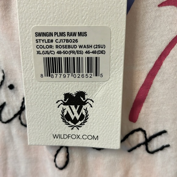 WildFox Swingin Palms Raw Muscle Tank in Rosebud Wash XL - Picture 6 of 6